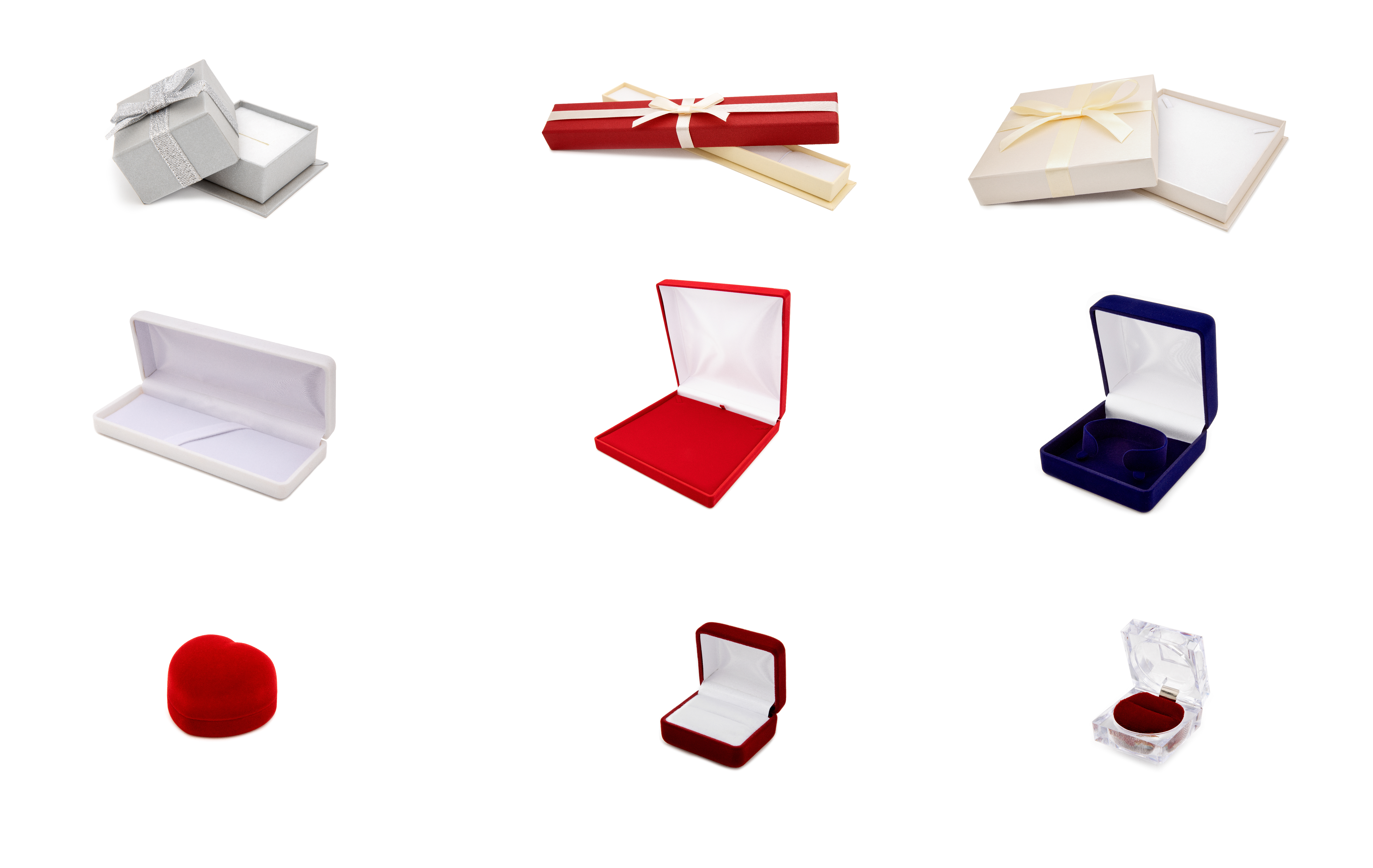 Estuches para anillos, collares y pulseras