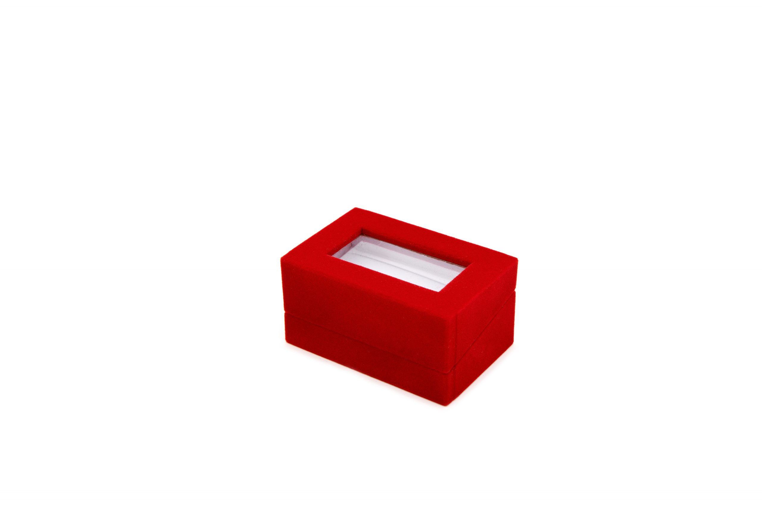 Estuche de terciopelo con tapa transparente | FU-SCW-15