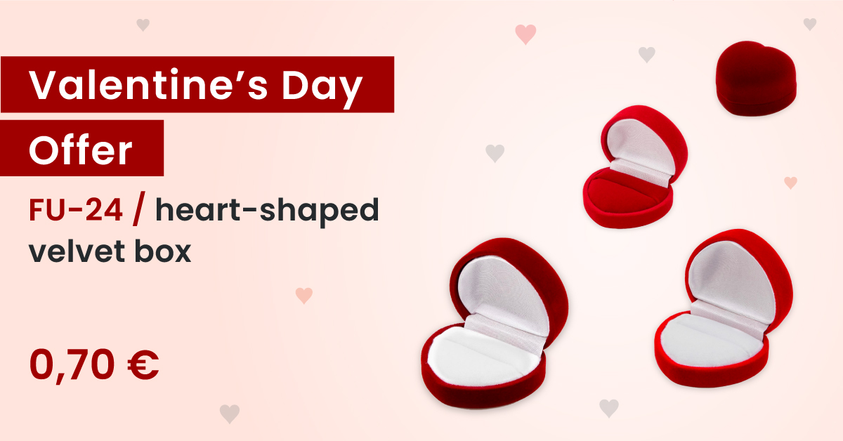 Estuche para joyas con forma de corazón